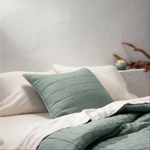 Casaluna sage Green quilted sham standard